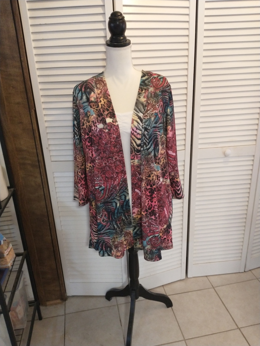 Slinky Brand Woman's Topper,Open Front Cardigan